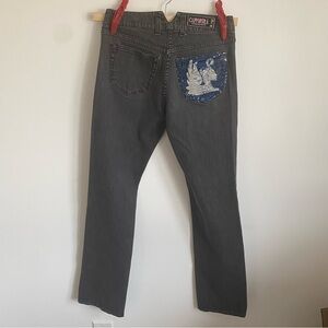 Vintage Y2K Cappopera Straight Jeans Low Waist Jewels Sequins US 28